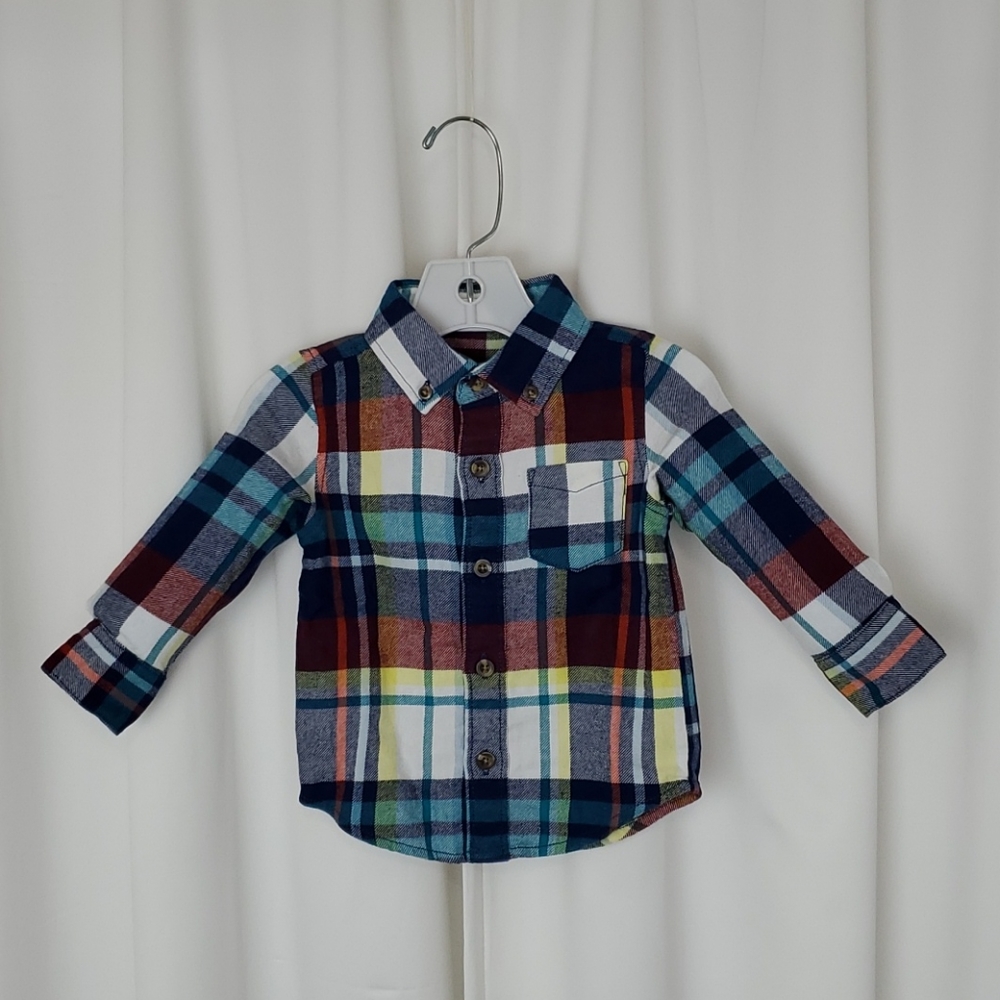 Crazy 8 Long Sleeve Flannel Plaid Shirt